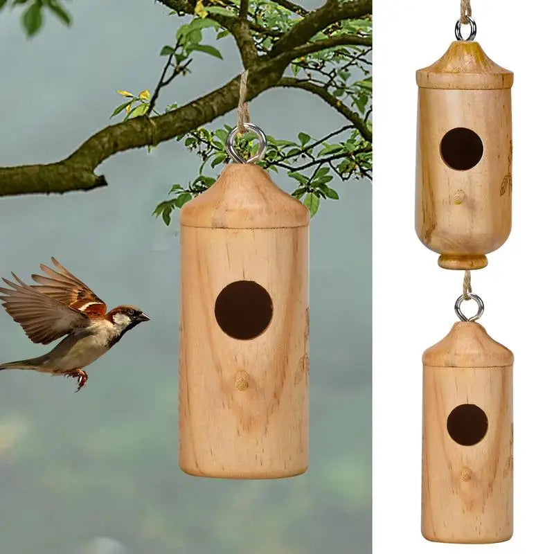 Charming Wooden Hummingbird House: A Delightful Addition to Your Outdoor Garden Decor!
