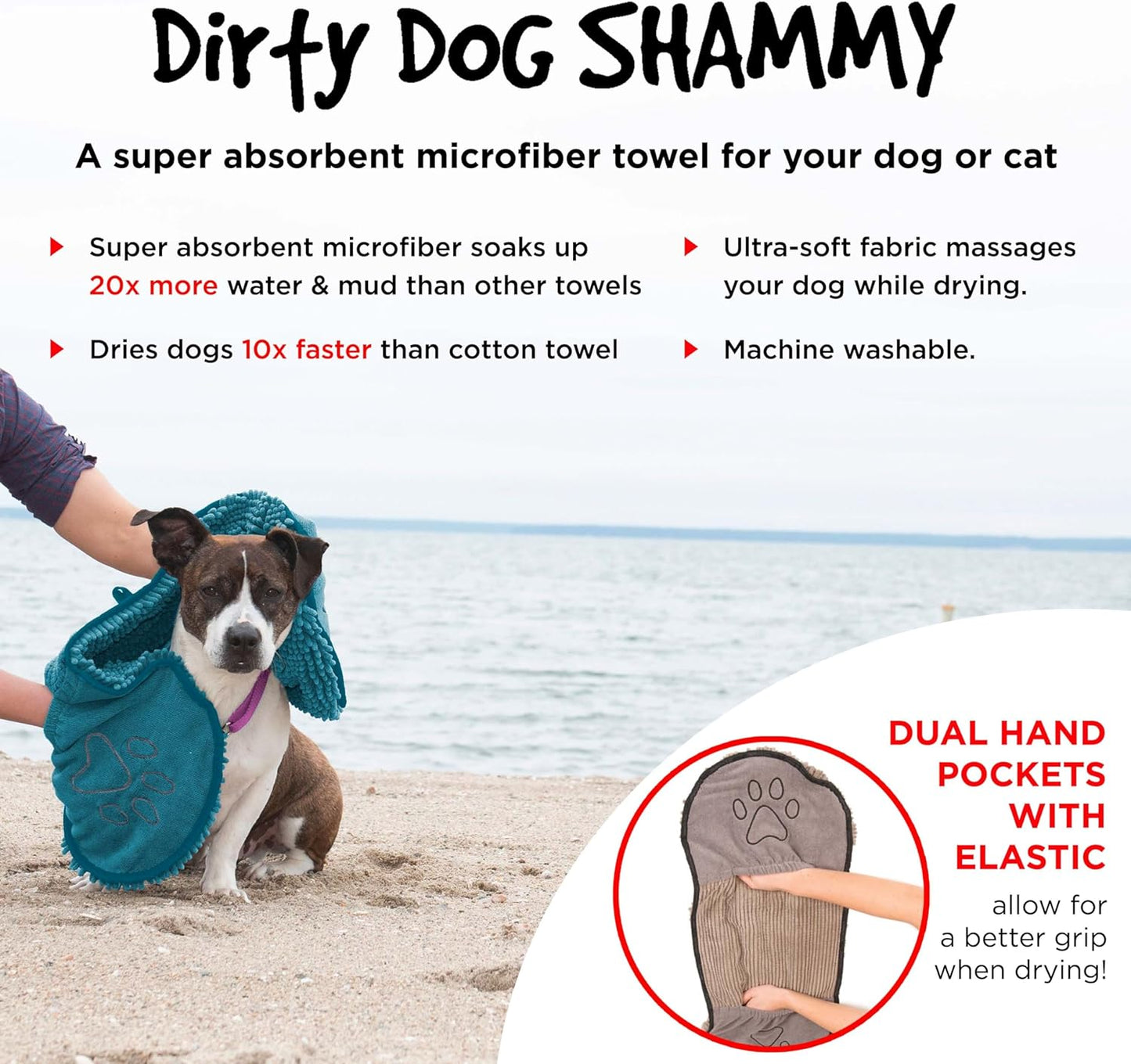 Dog Drying Towels - Durable Soft Microfiber Bath Towel - Ultra Absorbent, Fast Drying, & Easy to Clean - Essential Pet Bathing Gear | Grey 13X31
