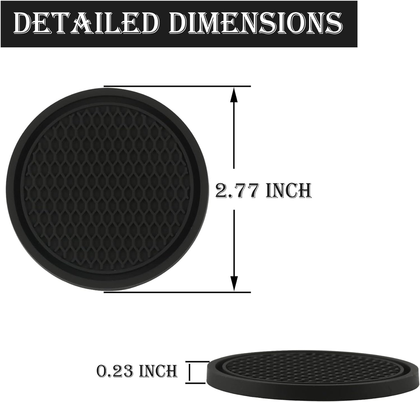 Universal Car Cup Coaster: Non-Slip Holder, Set of 4