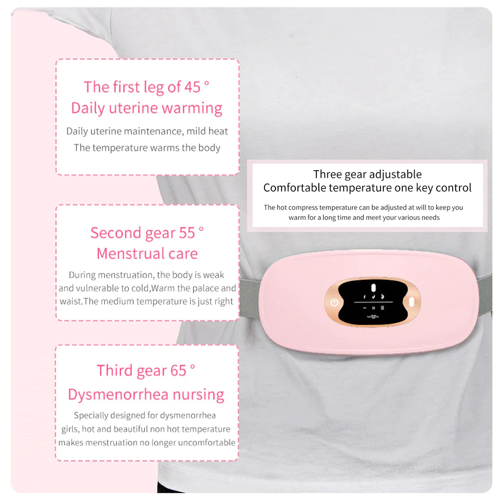Menstrual Heating Pad Belt: Period Pain Relief, Vibration