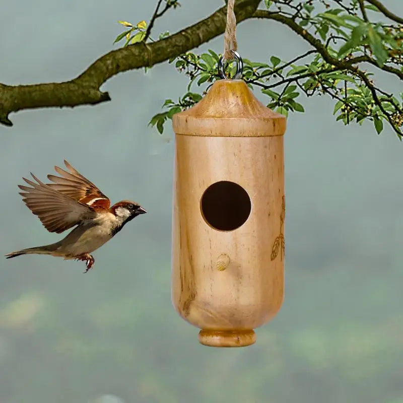 Charming Wooden Hummingbird House: A Delightful Addition to Your Outdoor Garden Decor!