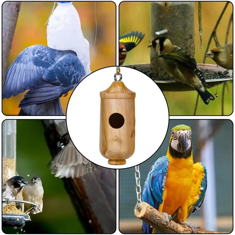 Charming Wooden Hummingbird House: A Delightful Addition to Your Outdoor Garden Decor!