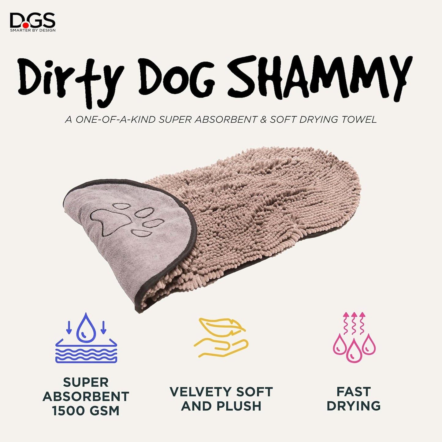 Dog Drying Towels - Durable Soft Microfiber Bath Towel - Ultra Absorbent, Fast Drying, & Easy to Clean - Essential Pet Bathing Gear | Grey 13X31