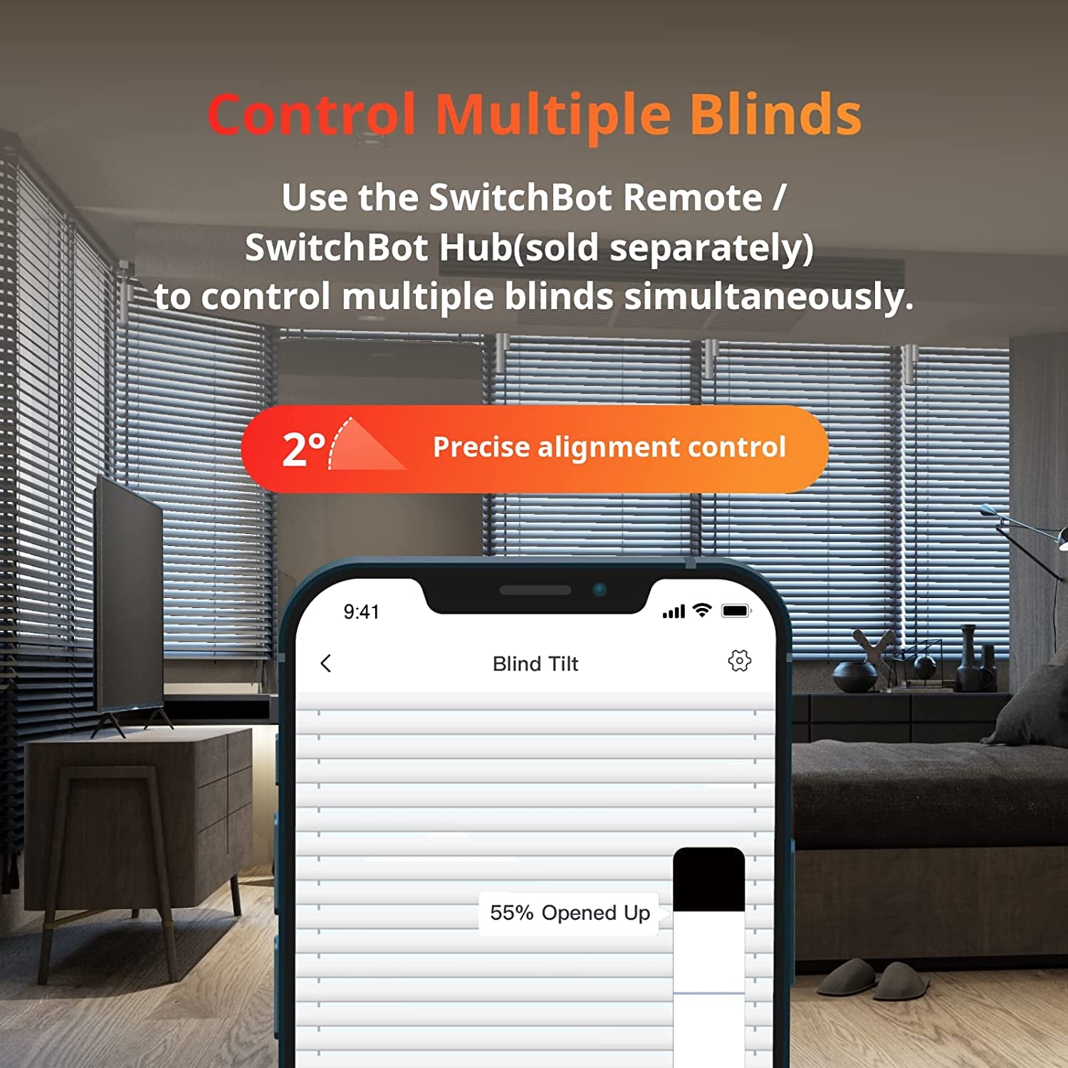 Motorized Smart Blinds: Bluetooth Control, Solar-Powered, Compatible with Alexa & Google Home