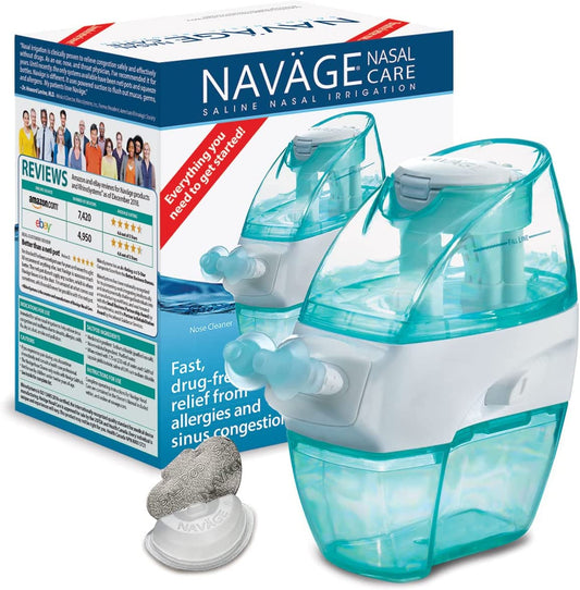 Starter Bundle Nasal Irrigation System - Saline Nasal Rinse Kit with 1 Nose Cleaner and 30 Salt Pods