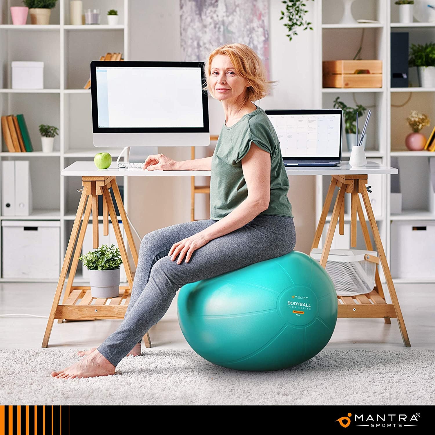 Yoga Ball Chair: Fitness, Stability, Pilates, Pregnancy, Therapy, and More!