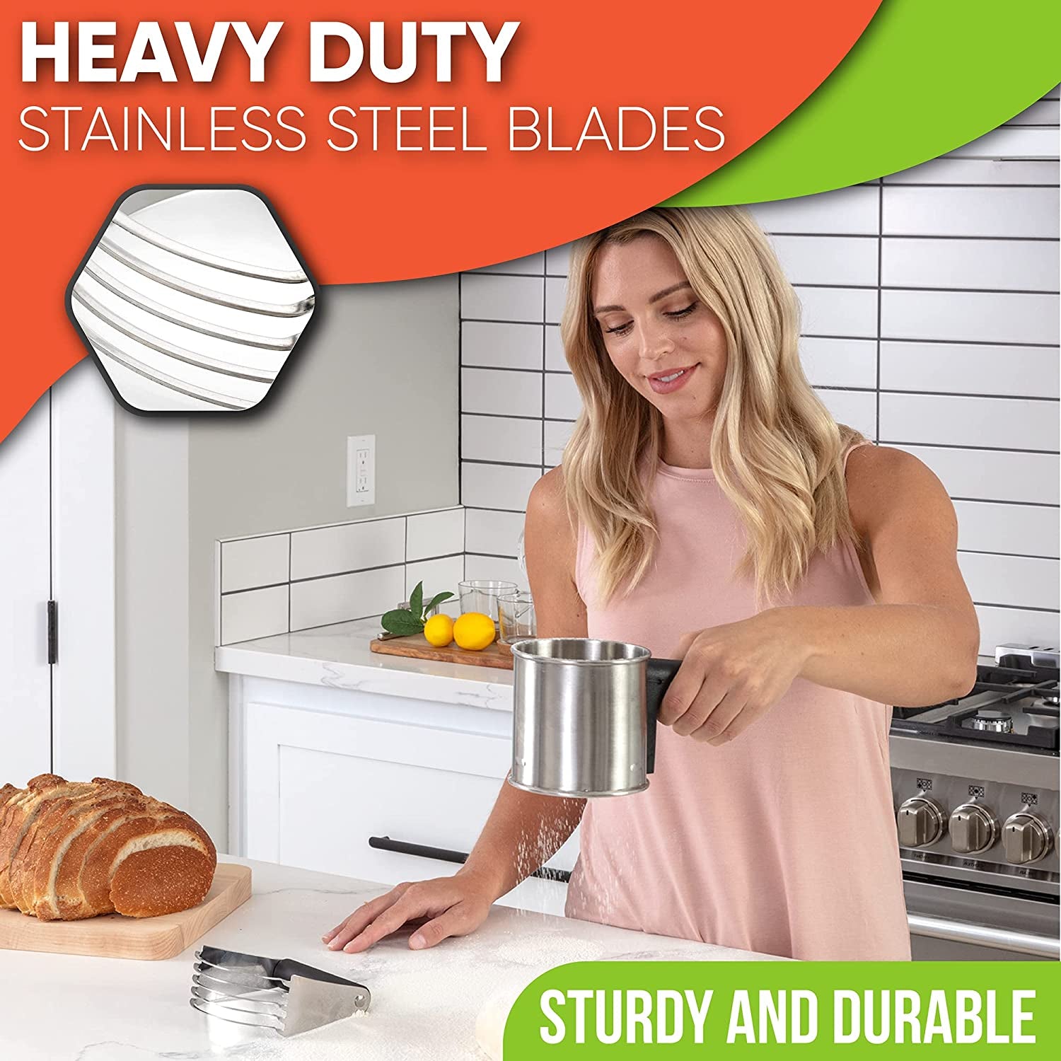 Professional Dough Blender: Stainless Steel Blades