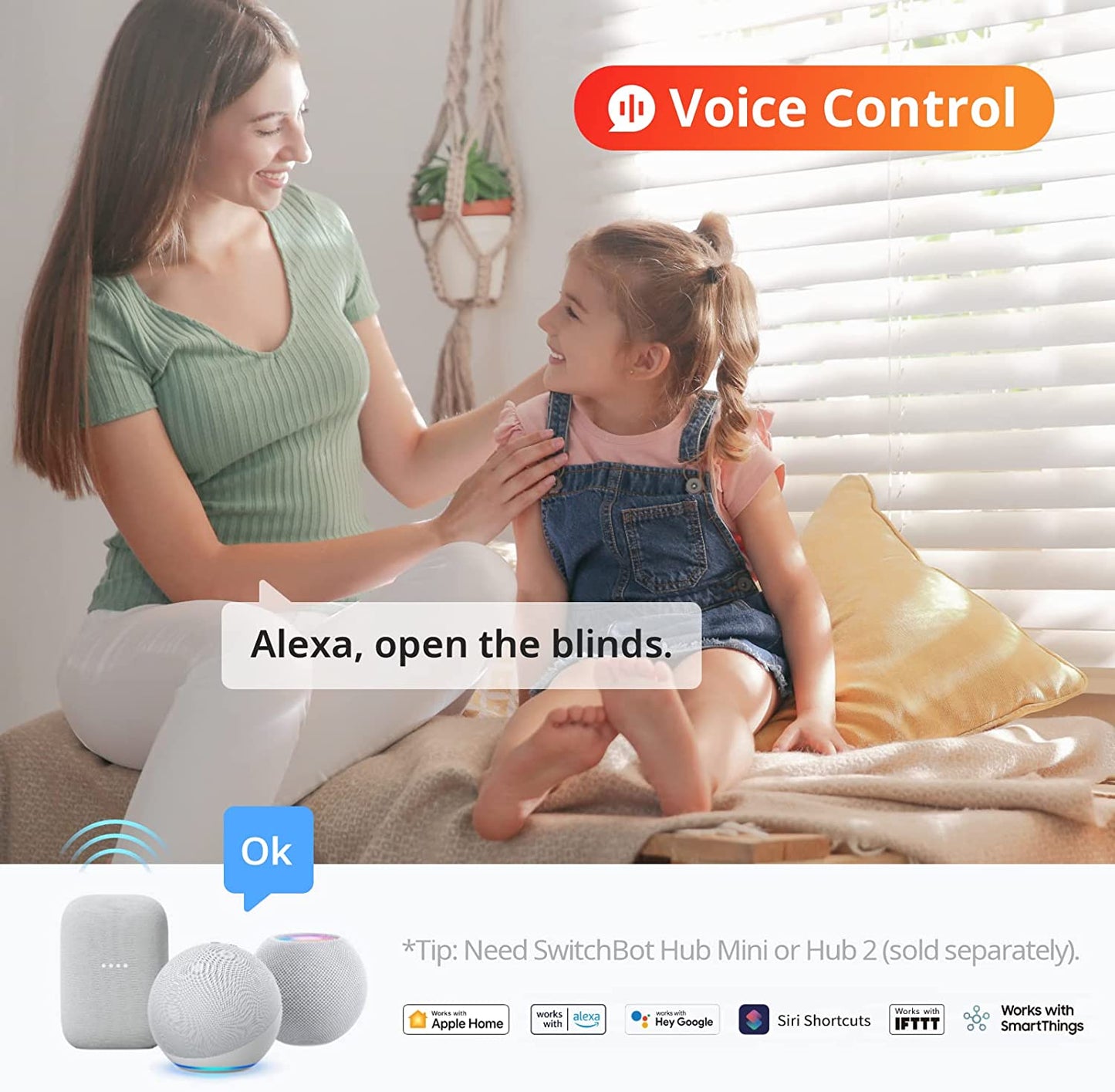 Motorized Smart Blinds: Bluetooth Control, Solar-Powered, Compatible with Alexa & Google Home