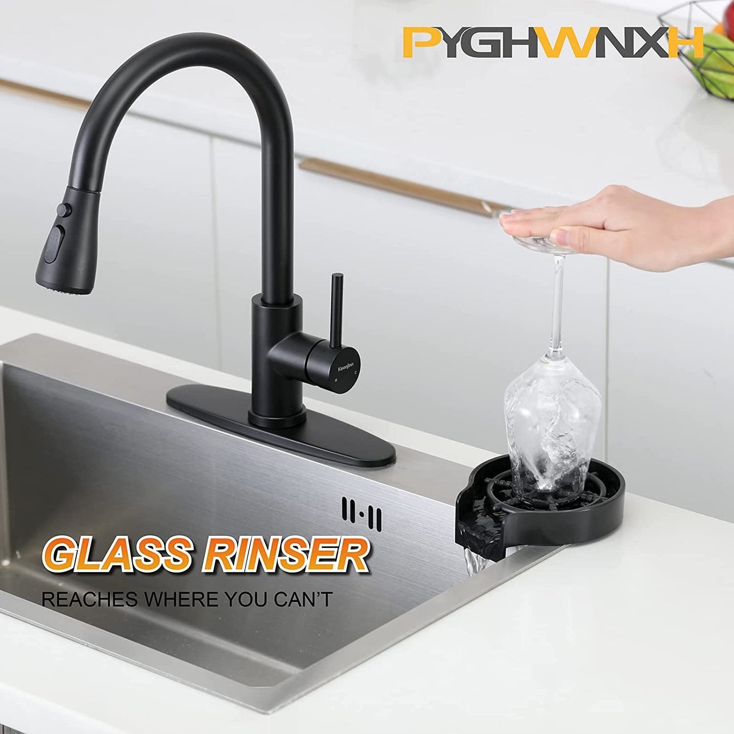 Kitchen Sink Glass Rinser: Quick and Convenient Washer