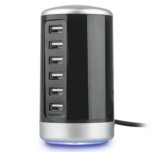 6-Port USB Rapid Charger: Charge Phones, Tablets, iPhones, iPads, Samsung, LG, HTC, Moto, and More!