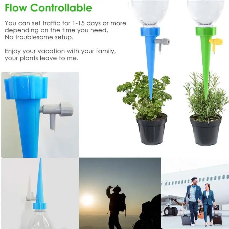 Self-Watering Drippers: Auto Irrigation Spikes Kit for Indoor & Outdoor Plants