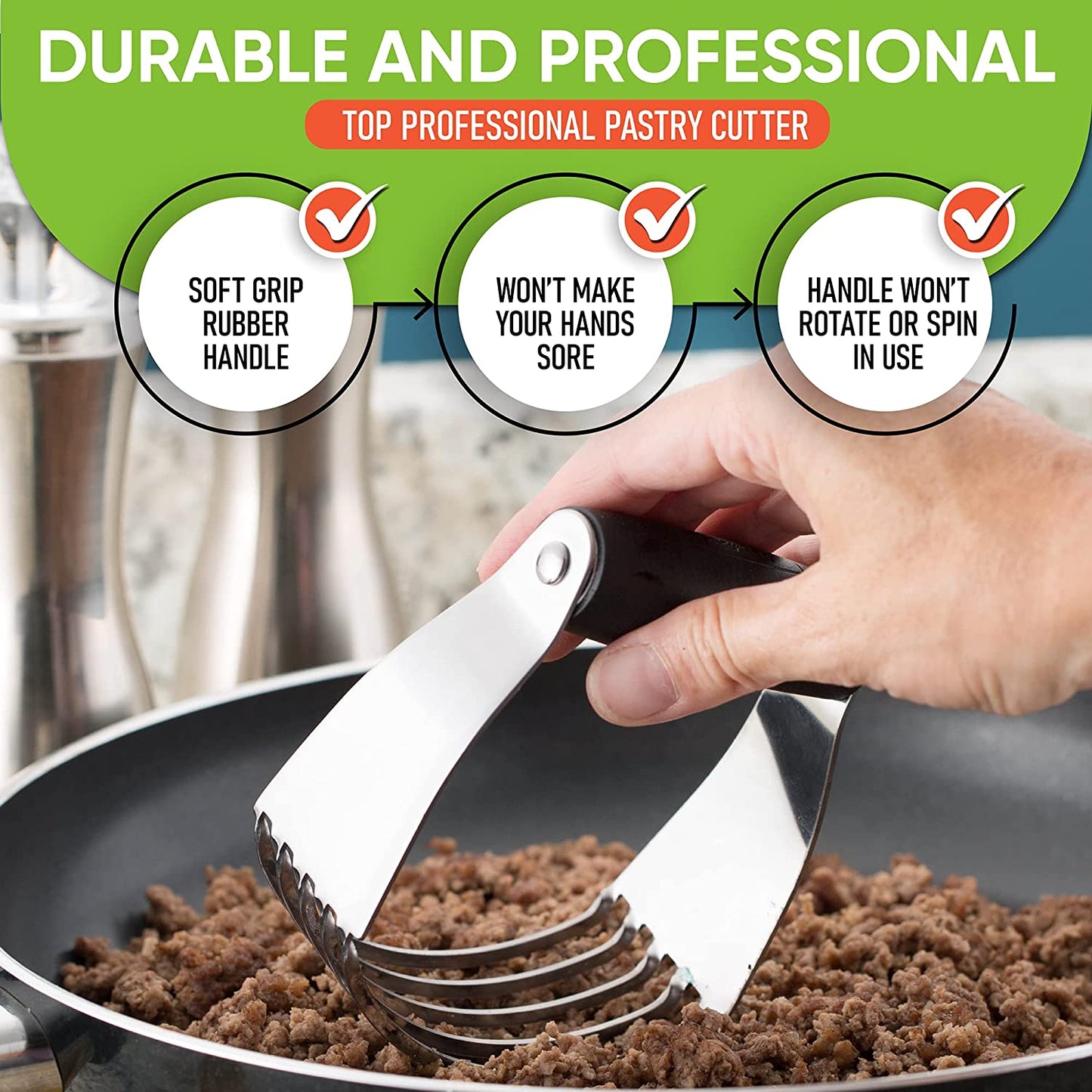 Professional Dough Blender: Stainless Steel Blades